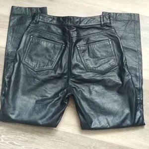 Black High Rise Leather Wilson Maxima Pants Size 10